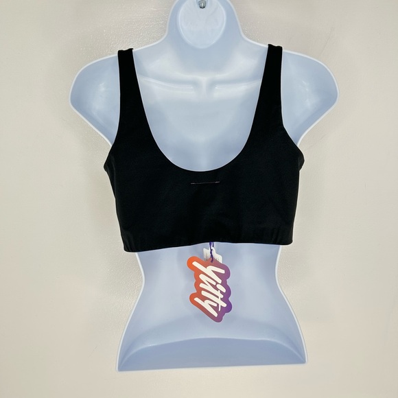 Yitty NWT Headliner Shaping Midi Bralette Size Medium‎ Iconic Black Athleisure - Picture 5 of 13